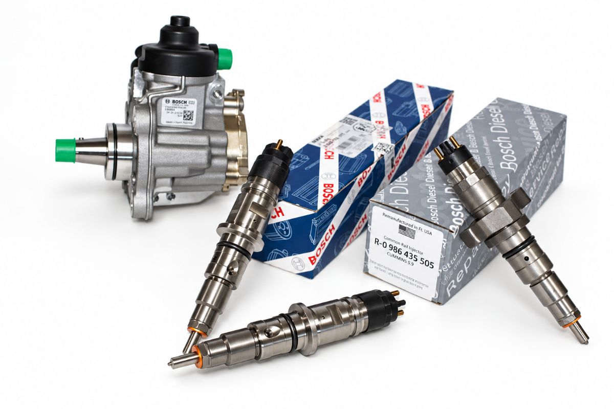 Remanufactured Bosch common rail injectors and CP4 pump for Ram (Dodge) Cummins 5.9 and 6.7
